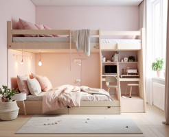 peach coloured walls