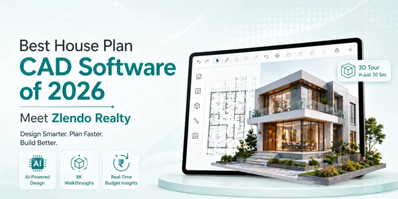 Zlendo Realty – best CAD software for house plans 2026 with AI-powered design, 8K walkthroughs, and real-time budget insights