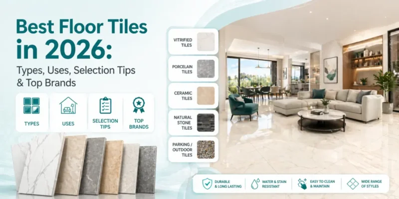 Best floor tiles in 2026 – types, uses, selection tips and top brands including vitrified, porcelain, ceramic, natural stone and outdoor tiles