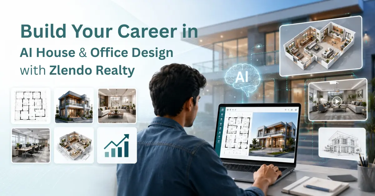 Build your career in AI house design and office planning with Zlendo Realty platform